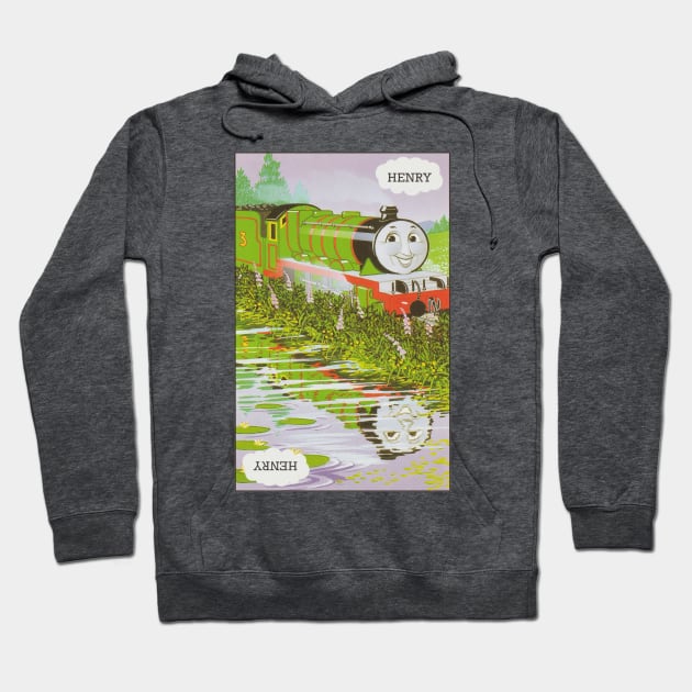 Henry the Green Engine Vintage Card Hoodie by sleepyhenry